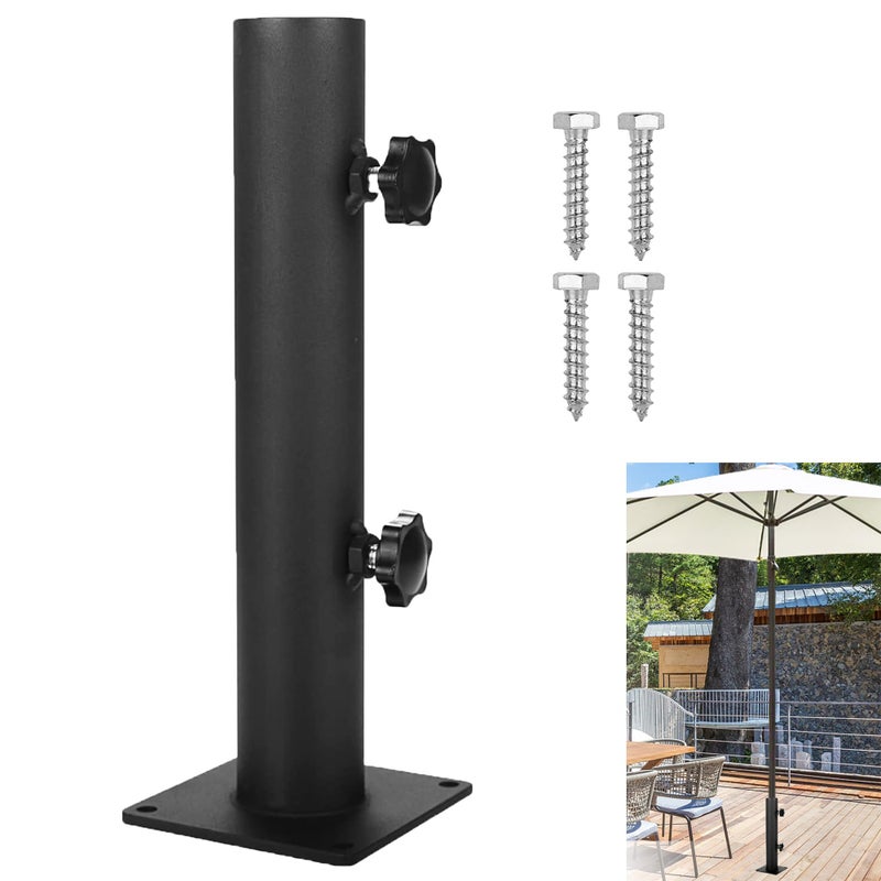YZZHAJ قاعدة مظلة الفناء الخارجية قاعدة ثقيلة من الصلب قاعدة مظلة خارجية مثبتة على سطح أو حاملة مظلة عالمية للسطح أو الفناء لمراسي السطح والرصيف والطاولات النزهة