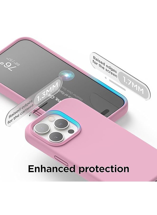 Liquid Silicone for iPhone 15 Pro Max case cover Full Body Protection, Shockproof, Slim, Anti-Scratch Soft Microfiber Lining (Rose Pink) - Image 5