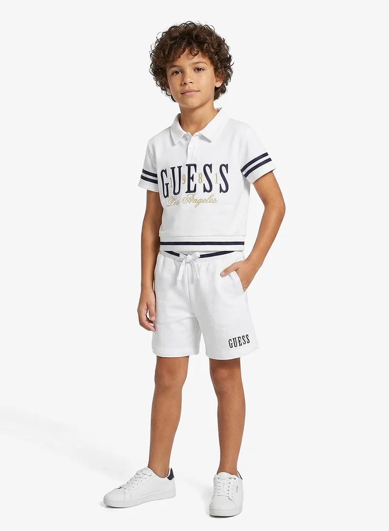 GUESS Youth Logo Crew Neck T-Shirt And Shorts Set