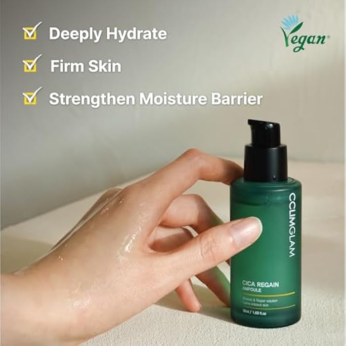 CCLIMGLAM CICA Regain Ampoule 50ml(1.69Fl.Oz), Vegan Soothing Calming Hydrating Facial Ampoule for Sensitive Skin, Clean Beauty, Korean Skin Care - Image 5