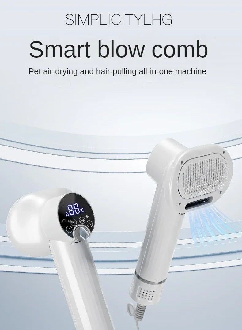 general Dog and Cat Smart Blow Comb Air Dry Roller Lift Built-in Hair Dryer Stripper for Grooming - Image 2