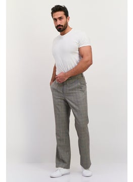 GANT Men Regular Fit Checkered Dress Pants, Grey Combo  - Image 2