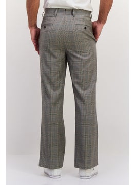 GANT Men Regular Fit Checkered Dress Pants, Grey Combo  - Image 3
