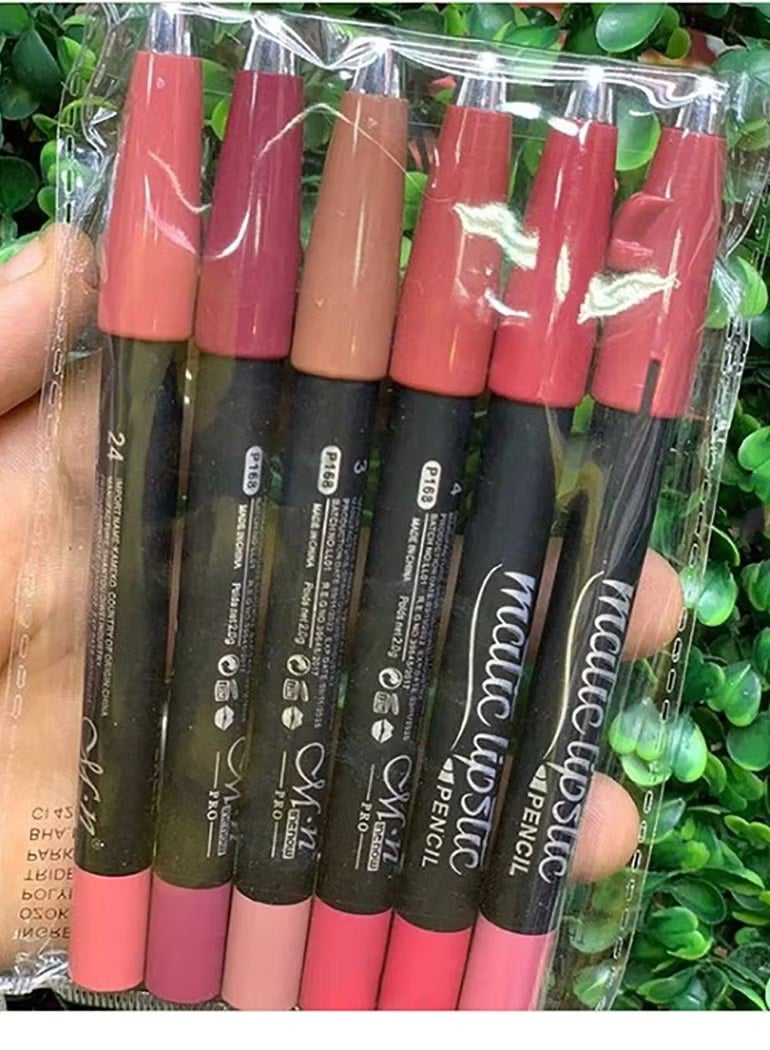 أم أن ميناو Six matte lipstick pens from MN with sharpener, Group No. 1 - Image 3