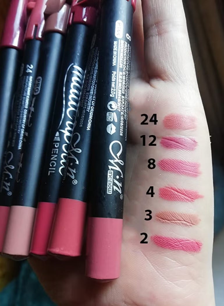 أم أن ميناو Six matte lipstick pens from MN with sharpener, Group No. 1 - Image 5
