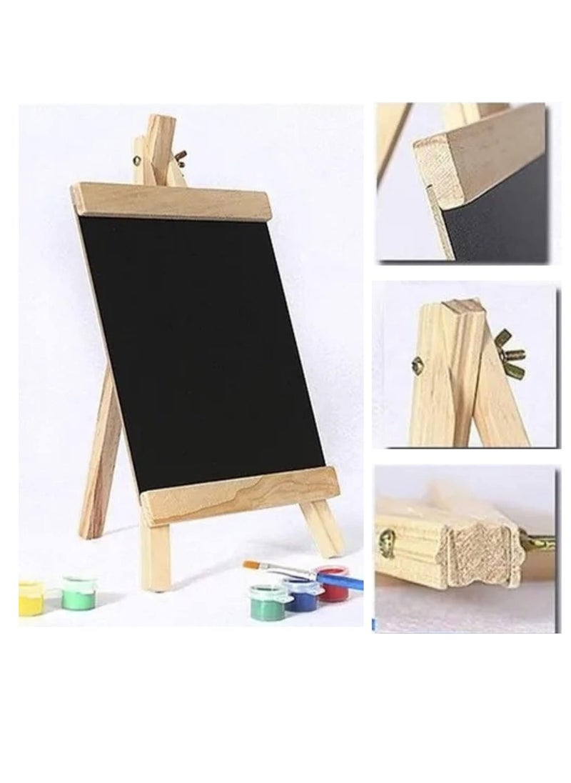 Sadaf - Tabletop Wooden Easel Chalk Board For Art Display, Kids Learning, Restaurant Menu, Message Board 20x36cm Size - Image 1