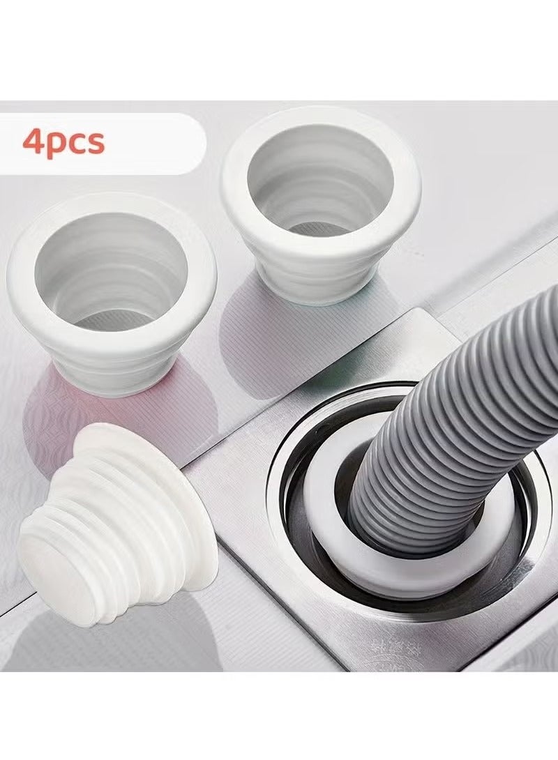 4pcs قابس تصريف السيليكون العالمي-خالي من الرائحة ، متينة وسهلة التثبيت للمطبخ والحمام والغسيل ، قابس الختم المضاد للمواد الصرف - Image 1
