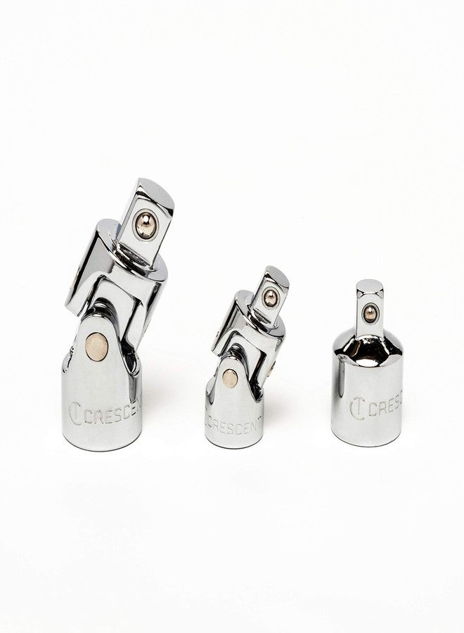 Crescent 3 Piece 1/4" & 3/8" Drive Universal Joint and Adapter Set - CDTA14C - Image 3