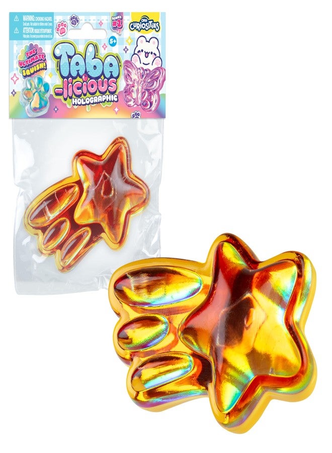 The Orb Factory ORB Tabalicious Holographic TABA Squishy Star Toy - Cute Sticky Shooting Star TABA Squishies with Holographic Surface - Fun Squishy Stress Ball Toys - Kawaii Sensory Fidget Toys for Kids and Adults - Image 4