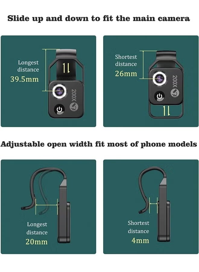 APEXEL Phone Microscope with CPL Lens/LED Light, 200X Pocket Microscope camera attachment with Universal clip for most iPhone/Andriod Phone - The best gift to Enjoy Microworld for Kids and Adults - Image 5