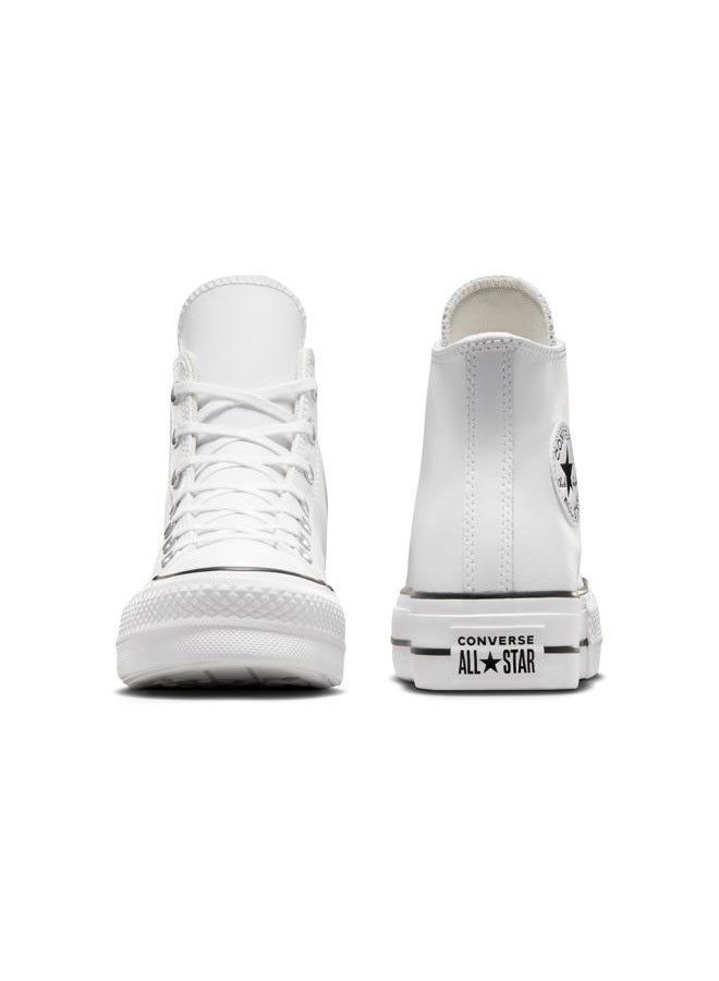 CONVERSE Chuck Taylors All Stars Lift Hi Womens Black/Blue/Egret TrainersBlack White Leather, 39 EU - Image 5