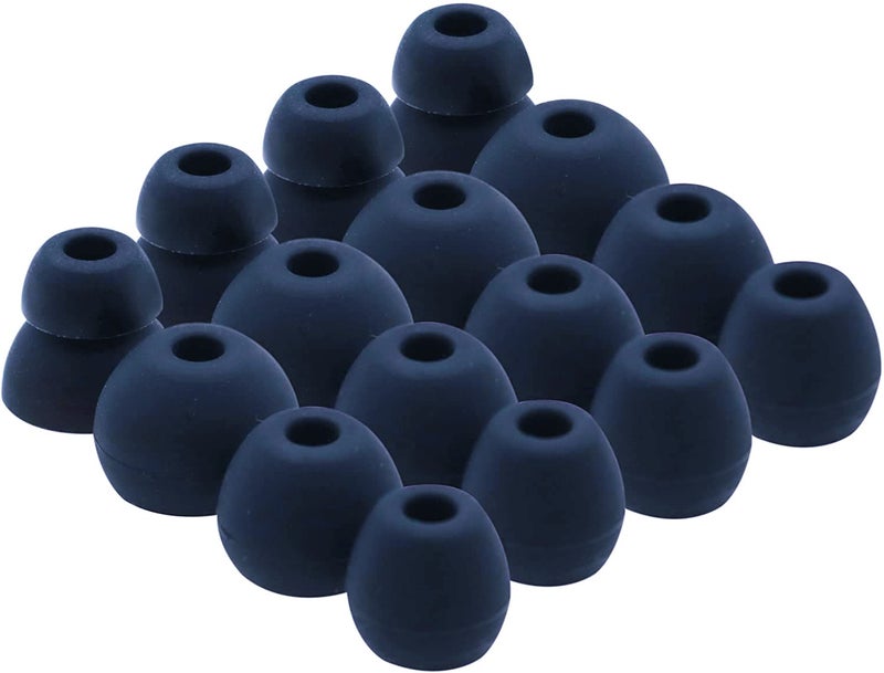 JNSA 16pcs Navy Ear Tips Ear Buds Ear Gels Replacement for Beat s by dr dre Powerbeats Pro, JNSA Eartips Earbuds Eargels Compatible with Powerbeats Pro/Beat s X, SML and Double Flange, Navy - Image 4
