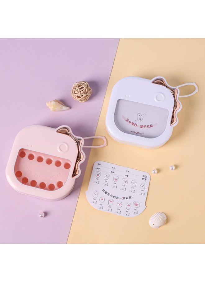 Generic Baby Teeth Storage Box Children's Baby Teeth Commemorative Box Girls And Boys Teeth Collection Box Teeth Replacement Commemorative Teeth Box-Color:Pink  - Image 2