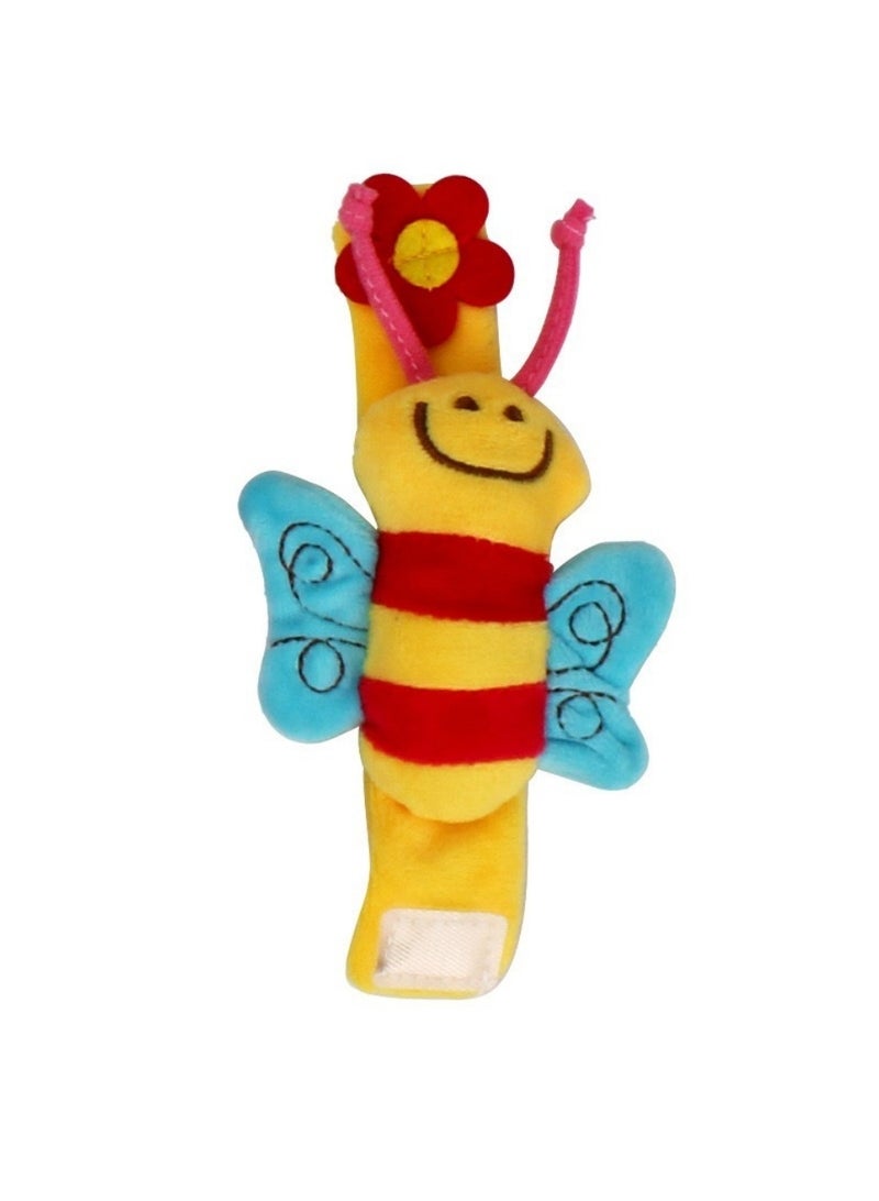 High-quality cartoon plush bee baby rattle toy, soft and comfortable, safe material, wrist strap design, enlightenment and educational baby toy, suitable for newborns and babies to grasp and play.  - Image 2