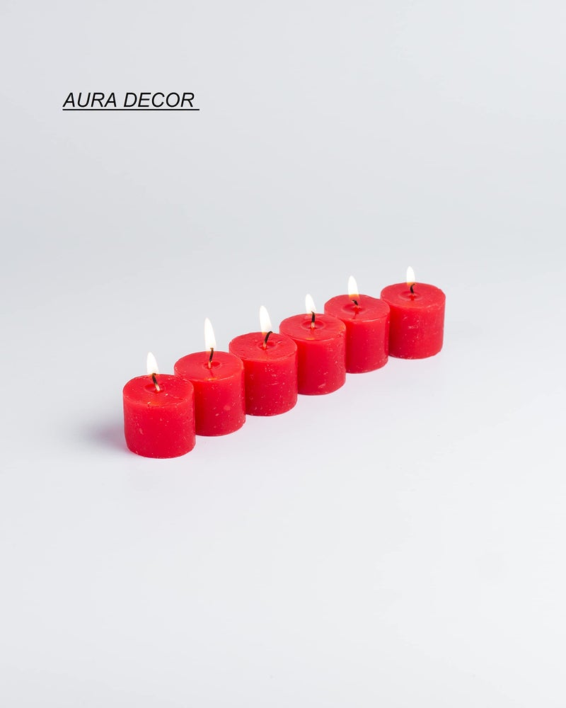 AURA DECOR AuraDecor Fragrance Votive Candles || Smokeless Scented Candle || Aroma Candles || Candles for Decoration || Wedding Candle || Burns Upto 8 Hours (Pack of 6) (Raspberry) - Image 5