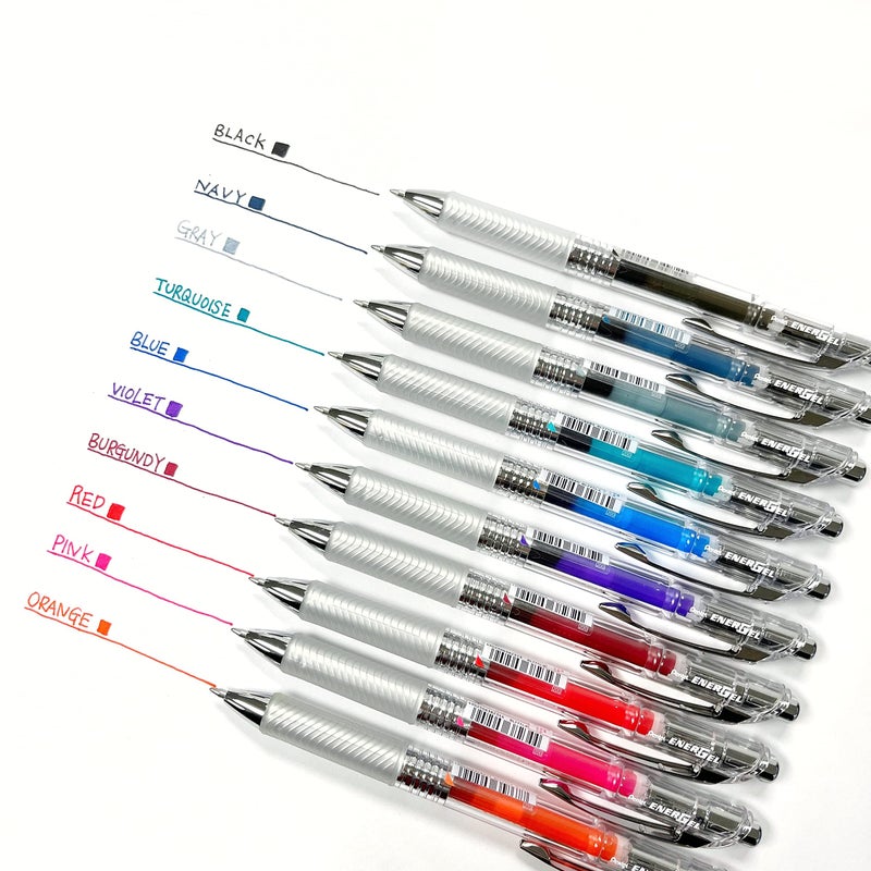 Pentel EnerGel Ink Ballpoint Pen (EnerGel Infree), 0.7mm ball, 10 Color Set (BL77TL-10) - Image 2