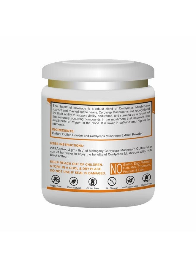 Mahogany Cordyceps Mushroom Mix Coffee 200g- Boosts Energy, Stamina and Immunity - Image 2
