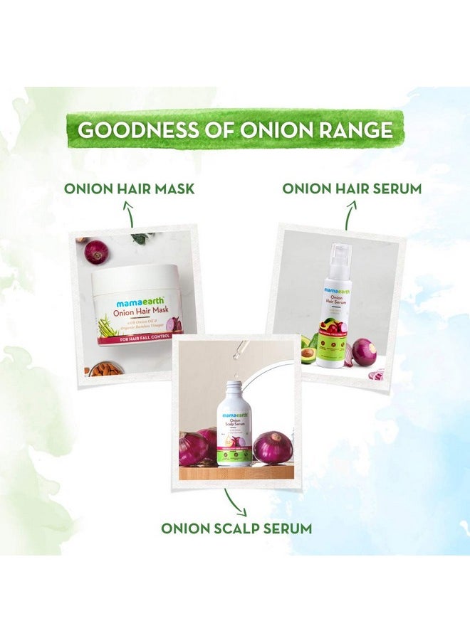 Mamaearth Anti Hair Fall Express Spa Range Hair Care Set With Onion Hair Oil + Onion Shampoo For Hair Fall Control 250Ml  - Image 4