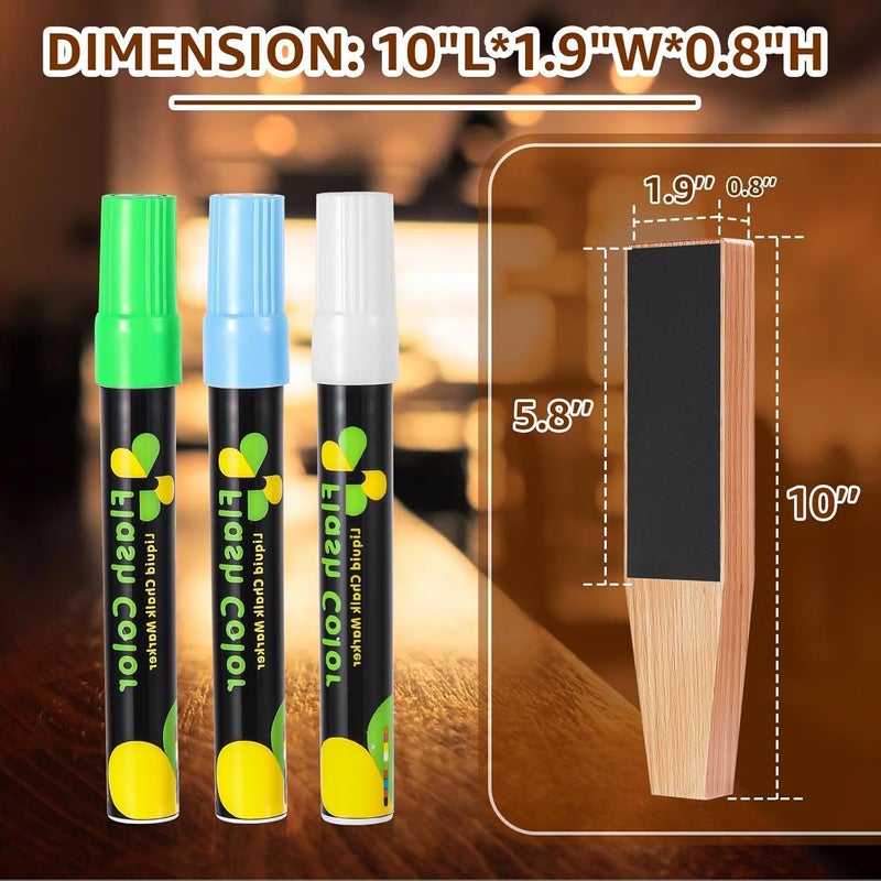 WELLBOM 2PCS Wood Beer Tap Handle Keg Handle 3/8"-16 UNC thread Keg Tap Handle Beech Tap Handles for Kegerator Beer Faucet with 3PCS Pen - Image 3