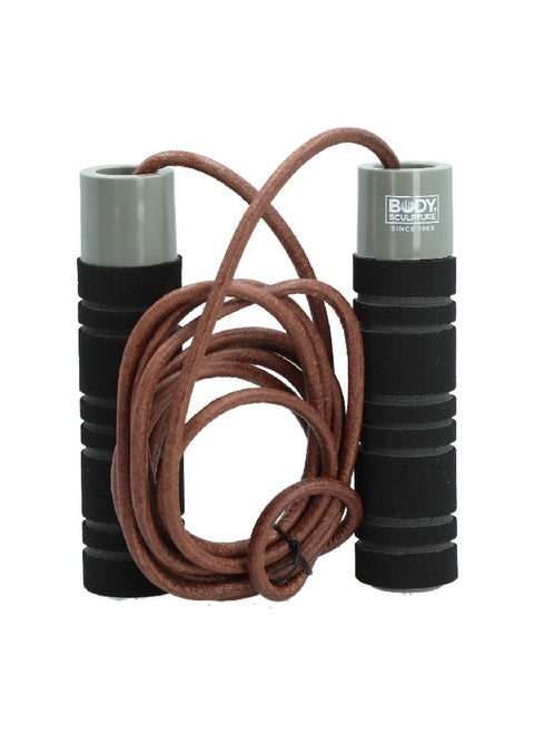 High-Grade Quality Leather Skip Rope with Weights Multicolor 2.7 m BK-555EO-B