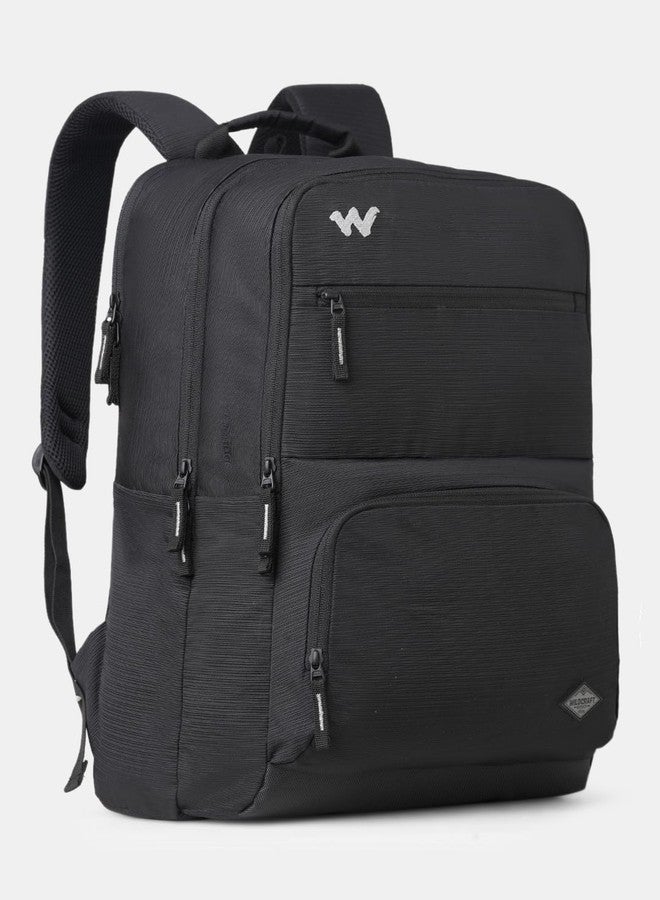 Wildcraft Drifter 42 Laptop Backpack With RainCover for Man & Women, 42L Ideal bags for men Office use/School/College Boys and Girls, 3 Compartment Bag, Black - Image 2