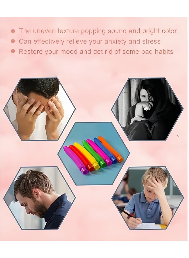 شراء جوي 8 قطع ألعاب Pop Tubes Sensory Toys ، حزمة تململ المهارات الحركية الدقيقة ، ألعاب الأطفال الصغار ، ألعاب تململ للأطفال الحسيين وألعاب تعلم الأطفال. - Image 5