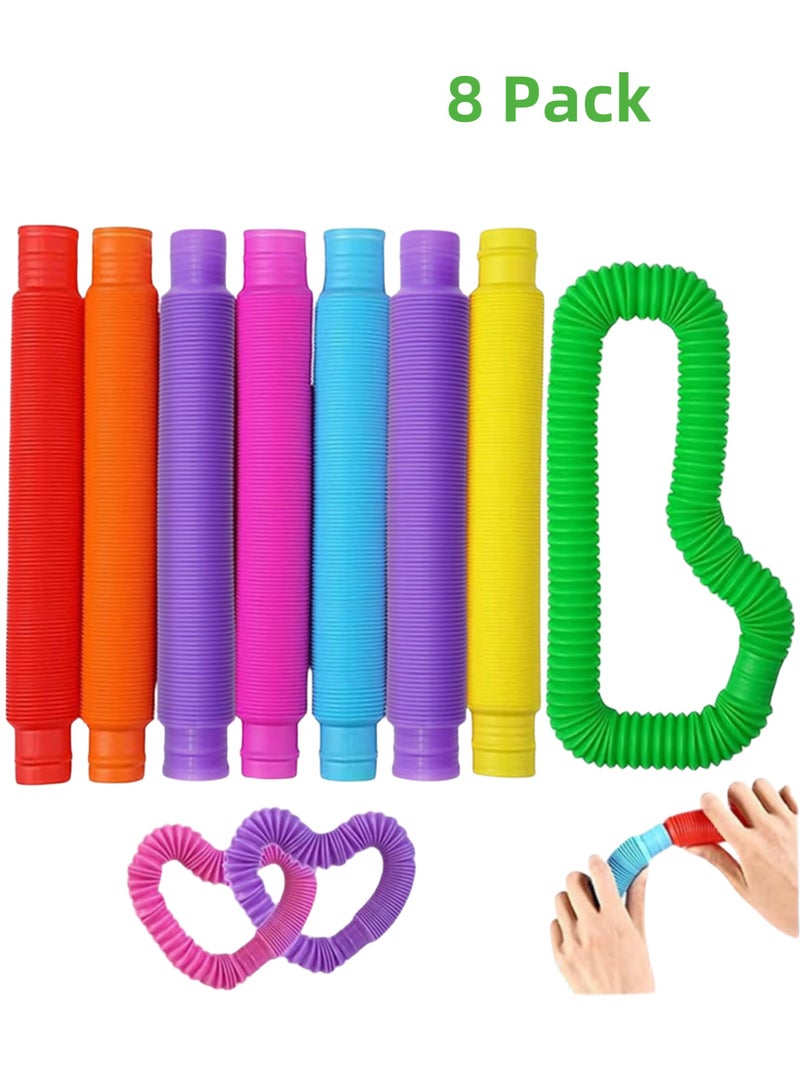شراء جوي 8 قطع ألعاب Pop Tubes Sensory Toys ، حزمة تململ المهارات الحركية الدقيقة ، ألعاب الأطفال الصغار ، ألعاب تململ للأطفال الحسيين وألعاب تعلم الأطفال. - Image 1