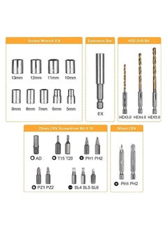 Y&D Electric Screwdriver Cordless 3N·m Max Torque Kit with 47 Accessories 3.6V USB Cable LED Light for Home Office DIY  - Image 3
