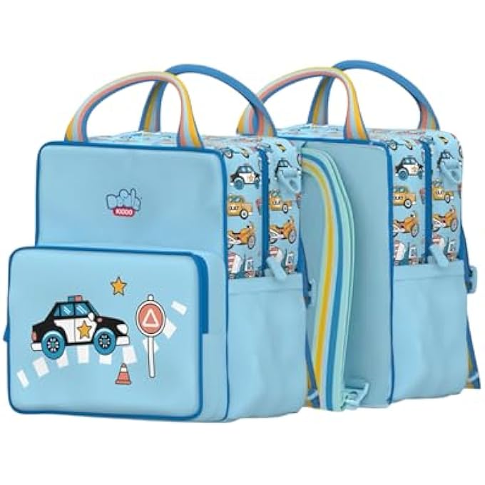 rayihni Insulated Lunch Bags for Kids Boys Girls  Preschool Toddler Backpack Lunch Box Tote  Double Compartment for Snack  Lunch with 2 Water Bottle Pockets for Daycare Picnics - Image 2