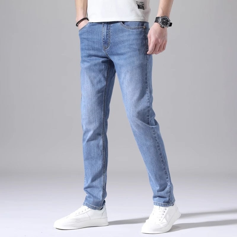 Unisex Classic Denim Jeans Loose Fit Daily Outdoor Wear - Image 3