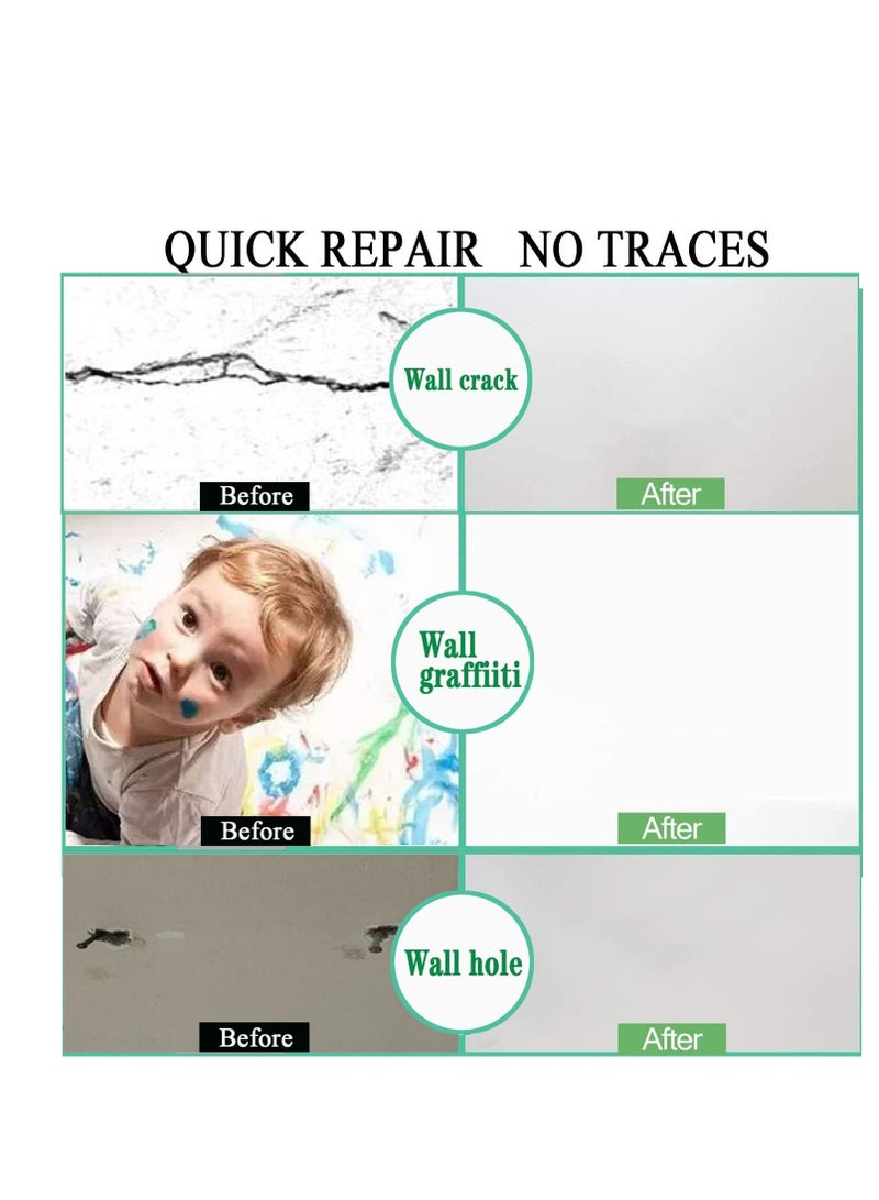 Generic Wall Mending Agent Drywall Repair Kit, Spackle Wall Repair Patch Kit with Scraper, Wall Putty for Filling Holes Spackle Wall Repair Kit, Quick and Easy to Fill Holes Cracks Graffiti (2PCS)  - Image 5