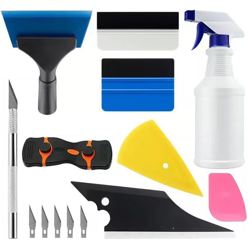 Serplex 14PCS Car Window Tint Application Tool Kit,Car Tint Film for Window Car Paint Protective Film Application Tool Kit Auto Vinyl Wrap Installation Kit for Car,Squeegee Tool Utility Cutter Set - Image 1