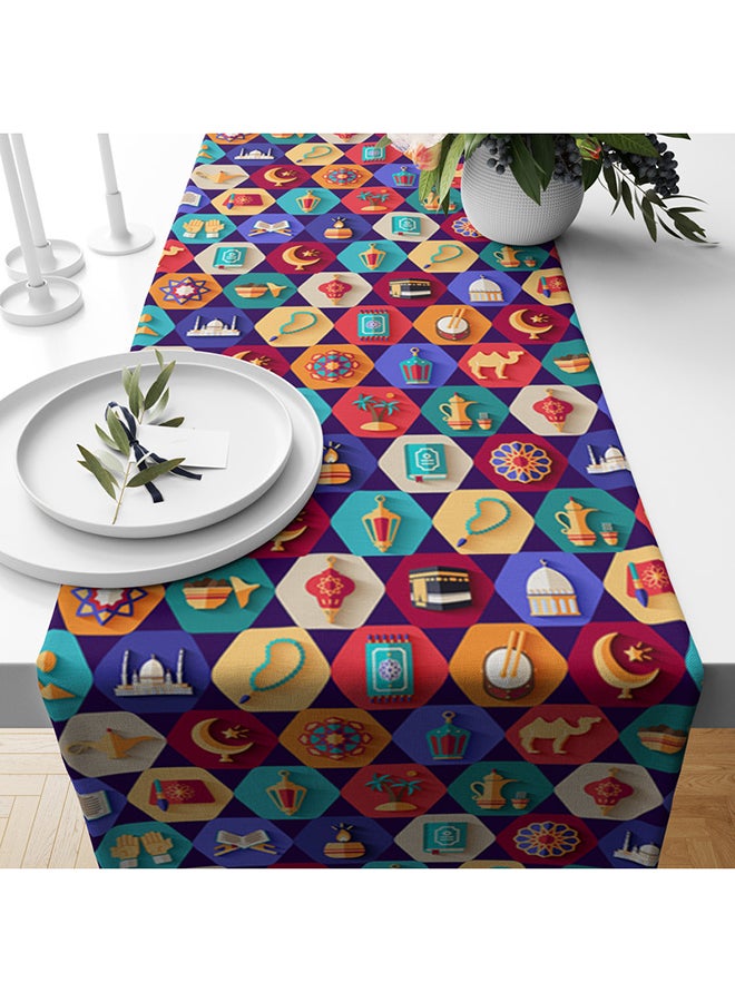 هوم برينت مفرش رمضان المخملي سيكون إضافة رائعة لمنازلك ذات الطابع الخاص بالعطلات