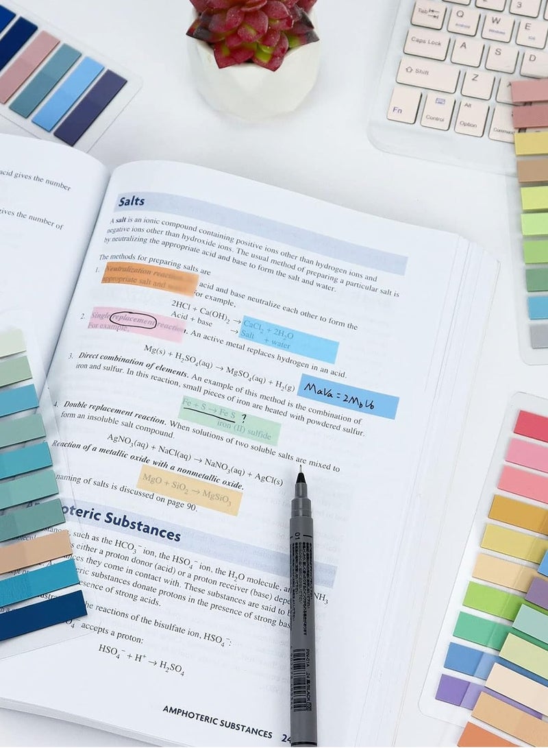 علامات تبويب مؤشر لزجة ، 2400 قطعة علامات تبويب الصفحة علامات علامات لاصقة ملاحظات لاصقة واضحة صفحة علامات تبويب فهرس ملونة قابلة للكتابة وقابلة لإعادة الاستخدام لوضع علامات على الصفحة تصنيف الملف