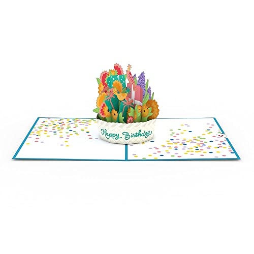 Lovepop Happy Birthday Pop-Up Card for Her and Him- 3D Floral Birthday Greeting Cards for Boys, Girls, Men, Women - Full of Fun - 5" x 7" Bird Basket Bouquet Card - Blank Note Card & Envelope Included - Image 4