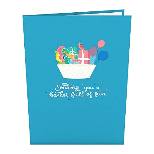 Lovepop Happy Birthday Pop-Up Card for Her and Him- 3D Floral Birthday Greeting Cards for Boys, Girls, Men, Women - Full of Fun - 5" x 7" Bird Basket Bouquet Card - Blank Note Card & Envelope Included - Image 3