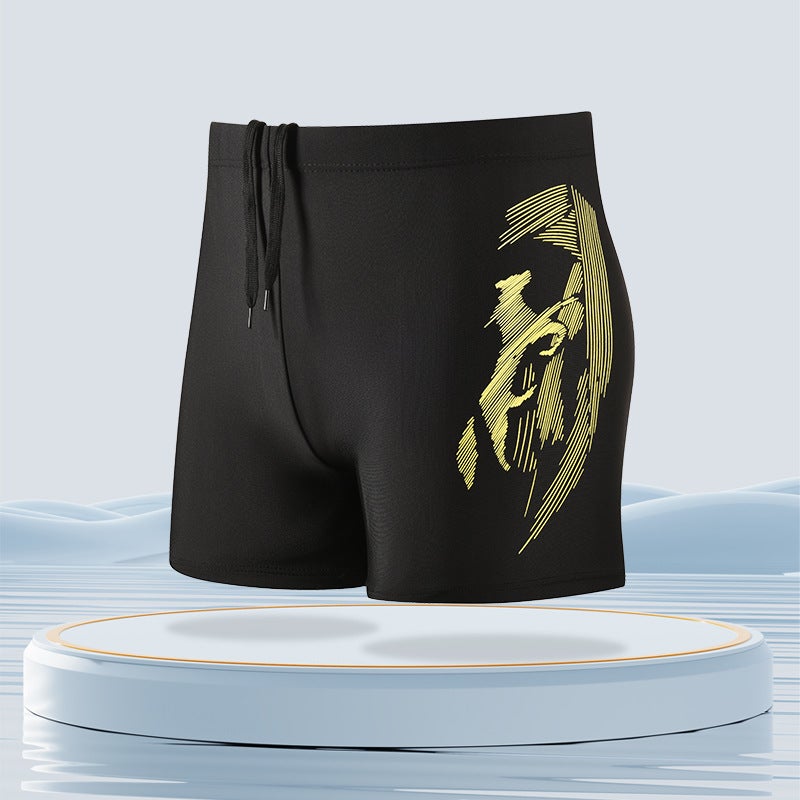 Swimming trunks men''s adult boxer shorts extra large size quick-drying comfortable swimming equipment men''s swimsuit swimming trunks - Image 1