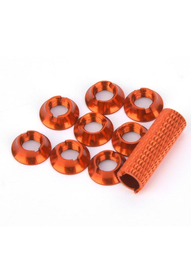 Thoraya RC Transmitter Gear Switch Aluminum Nuts Kit Fits for FUTABA Remote Controller (Red)  - Image 3