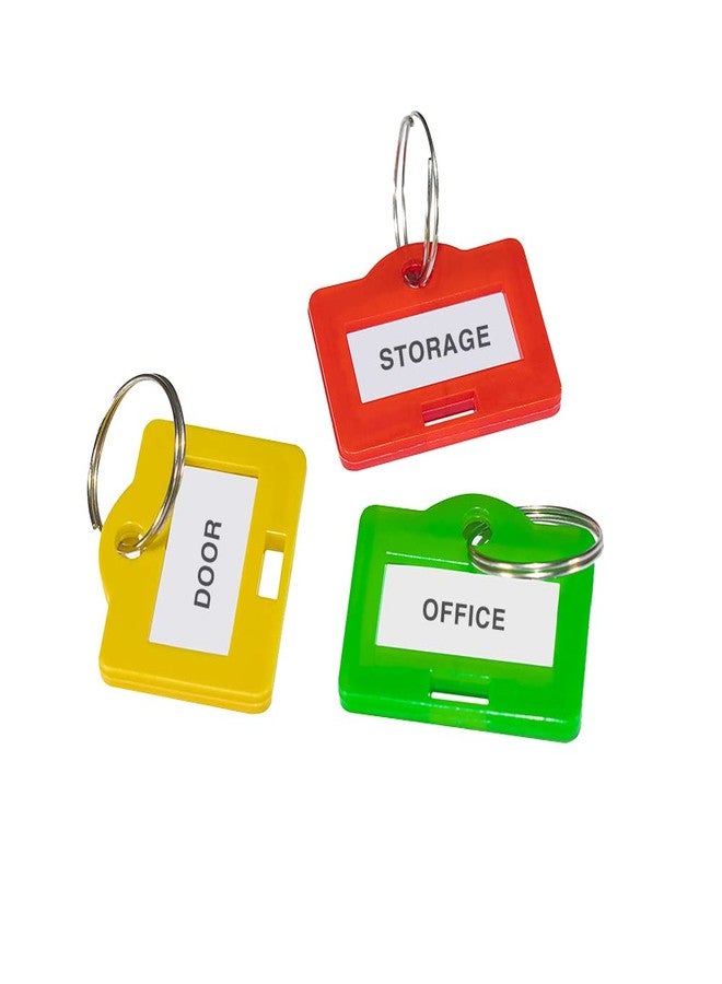 بارسكا بطاقات مفاتيح متعددة الأغراض من بارسكا مع ملصقات قابلة للكتابة عليها وحلقات تثبيت - 100 بطاقة صغيرة ملونة - Image 4