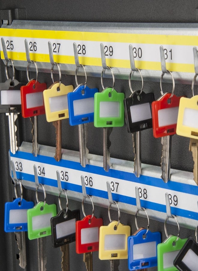 بارسكا بطاقات مفاتيح متعددة الأغراض من بارسكا مع ملصقات قابلة للكتابة عليها وحلقات تثبيت - 100 بطاقة صغيرة ملونة - Image 5