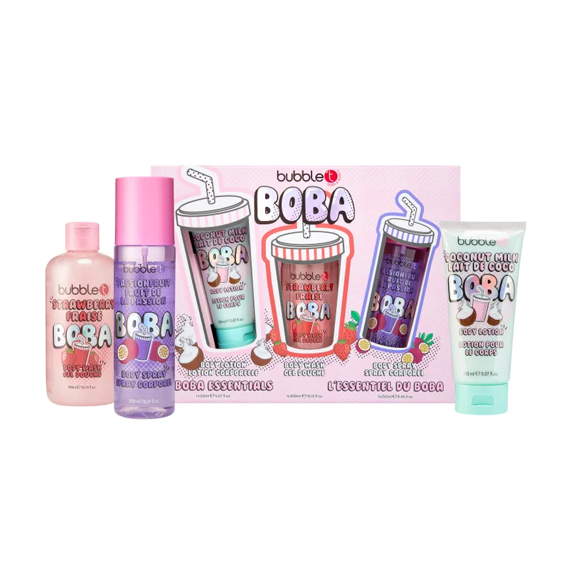 Bubble T 3 pc mixed set - 500ml body wash /250ml body spray / 150ml body lotion