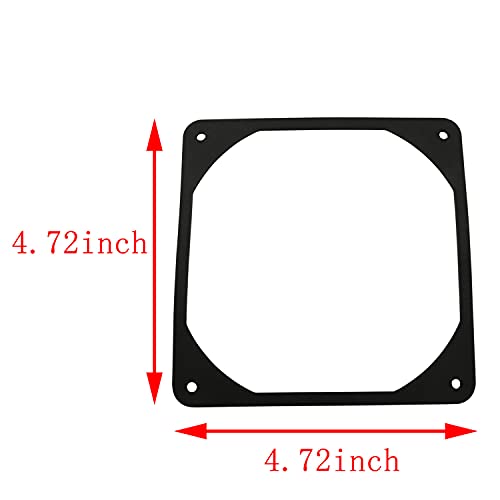 ZYAMY 2pcs 120mm Black Antivibration Rubber Fan Gasket 120 x 120 mm 12cm Shock Absorption Pad for Computer PC Case, Black - Image 3