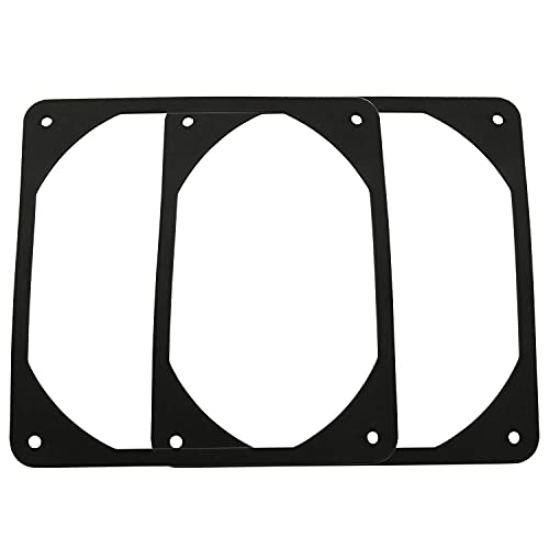 ZYAMY 2pcs 120mm Black Antivibration Rubber Fan Gasket 120 x 120 mm 12cm Shock Absorption Pad for Computer PC Case, Black - Image 2