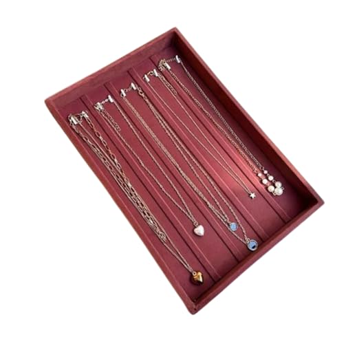 La Trove Velvet Bracelet Organizer Tray for Drawer | Premium Jewelry Display Holder for Bracelets, Chains & Bangles Storage | Wardrobe Jewellery Tray | Pink - Image 1