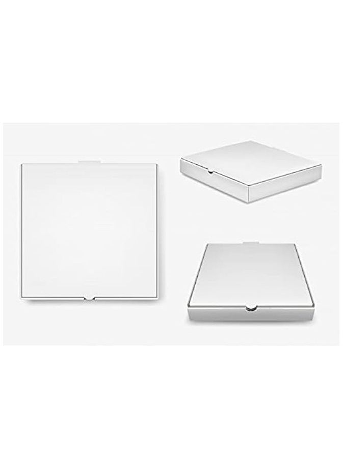 Pizza Box White – 33x33cm White Pizza Boxes Square Flat Cardboard Boxes, Disposable Pizza Box