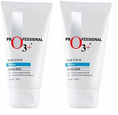 O3 Milk Scrub Enriched with Macadamia Nuts Extracts for Clean Bright Complexion 50g Pack of 2