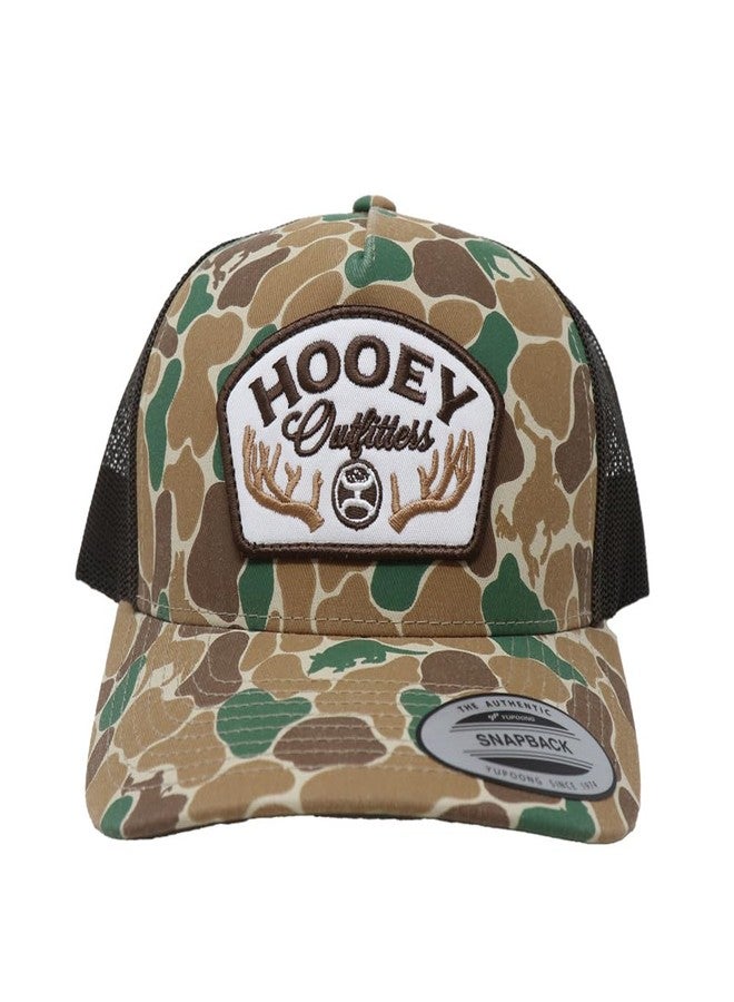HOOEY Outfitters Critter Camo Snapback Hat - Mesh Back Trucker Cap for Men, Hunting & Fishing Hat, Duck Camo Baseball Cap (US, Alpha, One Size, Camo/Brown) - Image 2