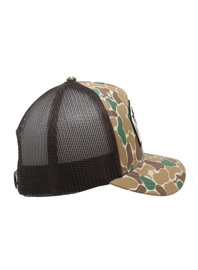 HOOEY Outfitters Critter Camo Snapback Hat - Mesh Back Trucker Cap for Men, Hunting & Fishing Hat, Duck Camo Baseball Cap (US, Alpha, One Size, Camo/Brown) - Image 5