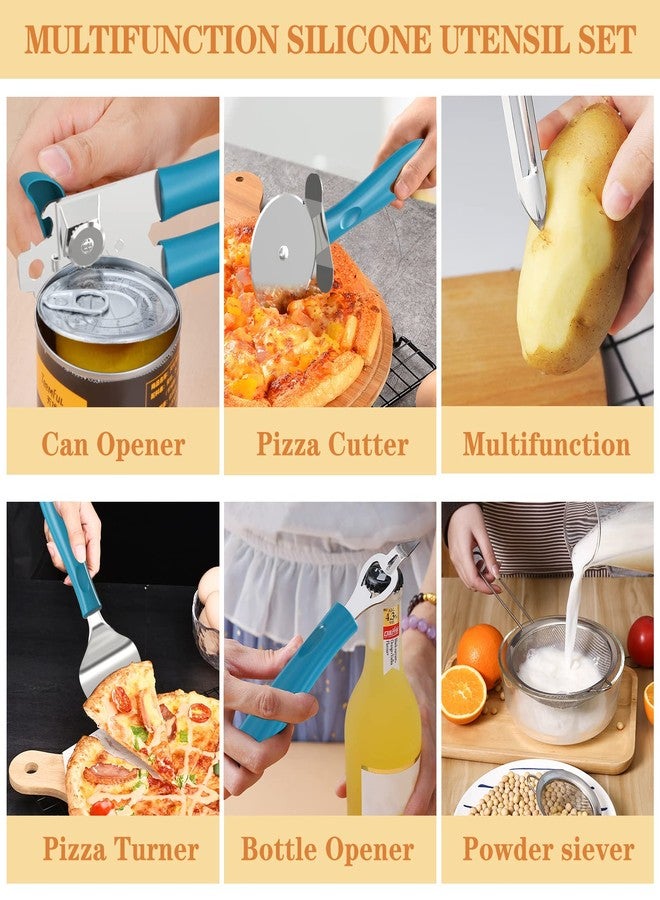 Umite Chef Silicone Kitchen Utensils Set, Umite Chef 43 pcs Cooking Utensils for Nonstick Cookware, Kitchen Tools-Silicone Utensil for Cooking Kitchen Set for Home Kitchen Accessories Set - Image 4
