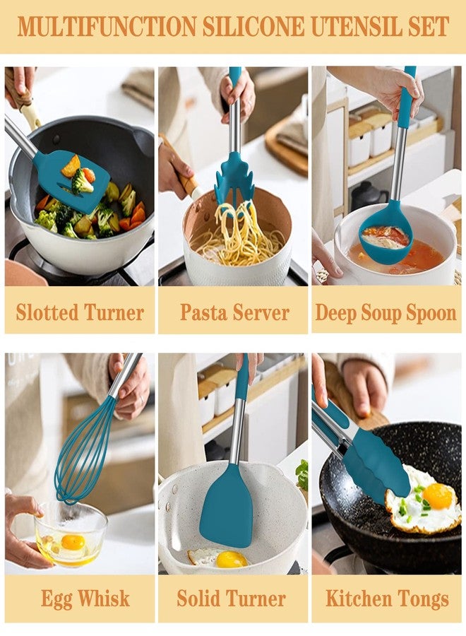 Umite Chef Silicone Kitchen Utensils Set, Umite Chef 43 pcs Cooking Utensils for Nonstick Cookware, Kitchen Tools-Silicone Utensil for Cooking Kitchen Set for Home Kitchen Accessories Set - Image 3
